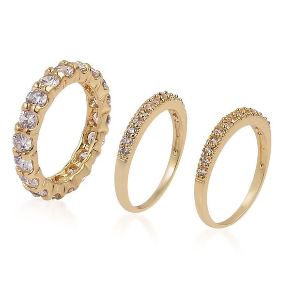 Eternity Band Simulated Diamond Ring Set S… - Picture 2 of 6